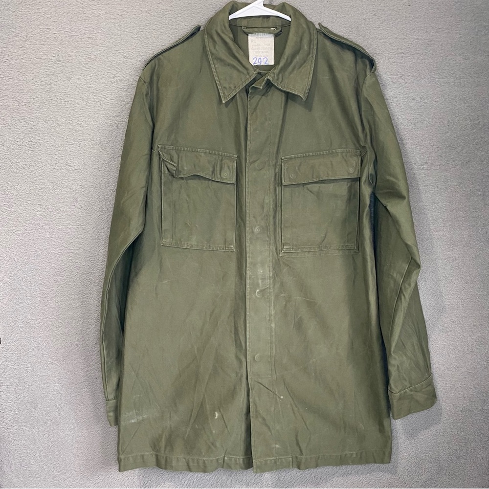 Vintage Wahler 8355 Green Military Field Jacket Mens Size Large 108 1988 Katoen